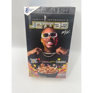 Justin Jefferson Jettas Mix Cereal General Mills Family Size 19.8oz Sealed Box